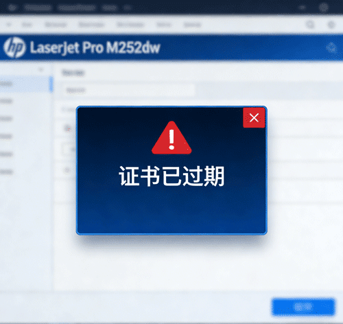 HP LaserJet Pro M252dw 证书过期