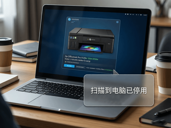 HP OfficeJet Pro 9120e 固件更新后提示“扫描到电脑已停用”？5步彻底关闭弹窗